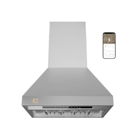 Wrightmaster 30 in. Convertible Vent Wall-Mounted Range Hood in Stainless Steel W/Delay Shut-Off Smart Control ZR-CAS30313A