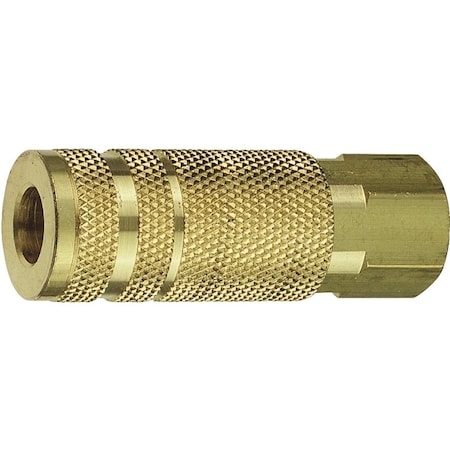 Tru-Flate Coupler, 1/4 in, FNPT, Steel 13-435