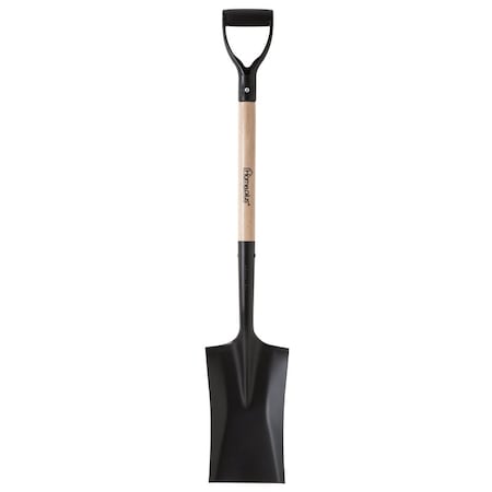 Home Plus+ 40.5 in. Steel Square Garden Spade Wood Handle PES-P