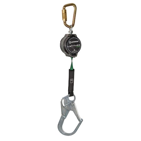 Safewaze Latitude Pro 7 ft Single Web SRL Carabiner, Rebar Hook 018-5006