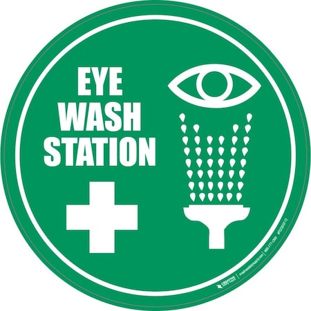 Creative Safety Supply Eyewash Station, Floor Sign, 20in x 20in FS22007-20