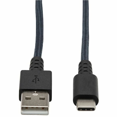 Eaton EATON Heavy-duty USB-A To USB-C Cable, USB 2.0, Uhmwpe And Aramid Fibers, M/m U038-010-GY-MAX