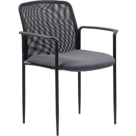 Boss Office Products Boss Stackable Mesh Guest Chair - Gray B6909-GY