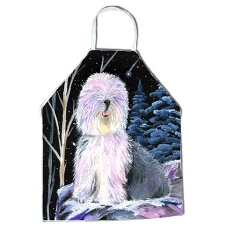Carolines Treasures Starry Night Old English Sheepdog Apron - 27 x 31 in. SS8409APRON