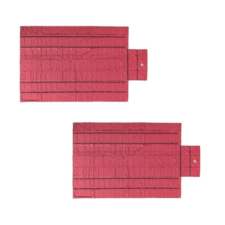 Mytee Products Heavy Duty 18oz Steel Tarp 16ft x 27ft with Flap - Red, 2PK LT4FT-REDx2