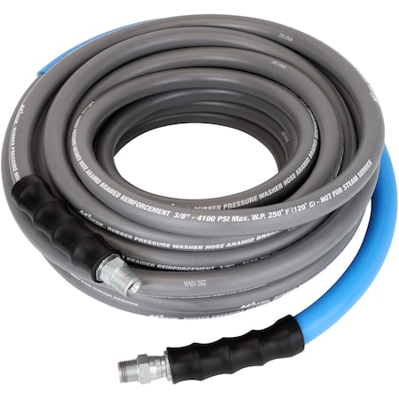 Milton Aramid-Braided Pressure Washer Hose Assembly, 3/8 in x 50 ft PW43850