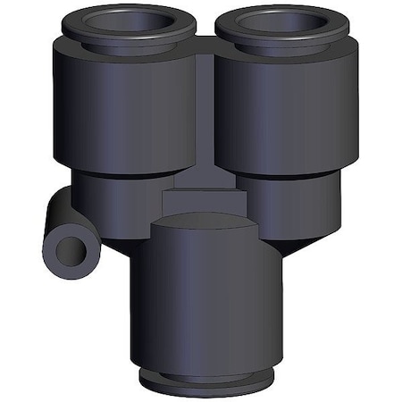 Smc Push-Fit Wye Fitting, Black, Rigid KRU12-00