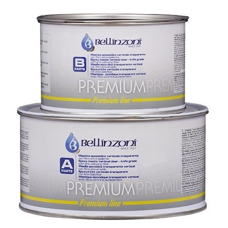 Bellinzoni Epox Premium - Two Component Epoxy Mastic with High Transparency and Very Low Yellowing for Gluing, BEPTE