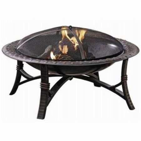 Four Seasons Flowers Four Seasons 35 in. Black Round Wood Burning Fire Bowl 100890