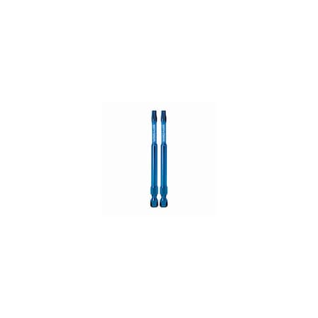 Sm Products T25 Mach-Blue Torx Impact Driver Bits, 3-1/2 In., 2-Pk. 19059