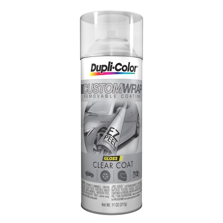 Vht Paint Custom Wrap Removable Coating; Gloss Clear Coat; Aerosol Can; 11 Ounce CWRC901