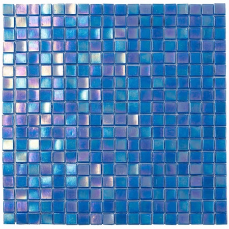 Apollo Tile Skosh 11.6 in. x 11.6 in. Glossy Azure Blue Glass Mosaic Wall and Floor Tile 18.69 sqft/case, 20PK APLNB88BL556A