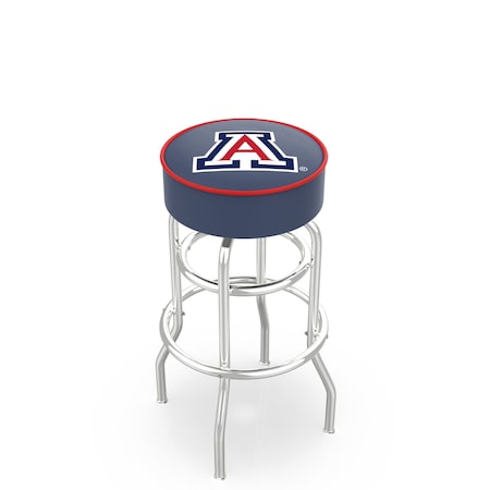 Holland Bar Stool Co 25" 4" Arizona Cushion Seat, Double-Ring Chrome Swivel Bar Stool L7C125ArizUn