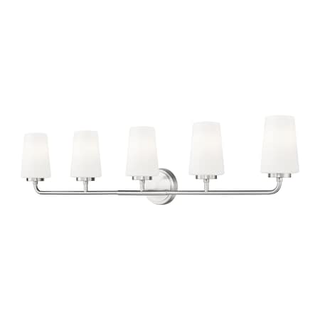 Z-Lite Montford 5-Light Vanity, 40 in W, Brushed Nickel 7005-5V-BN