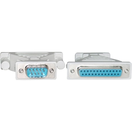 Cable Wholesale Serial / AT Modem Adapter, DB9 Male to DB25 Female 30D1-05200