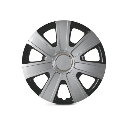 Altertrim 14 in Univ Hubcaps, Snap-On, (Slvr & Blk Lacq), 4PK CHB-5076-DP-14