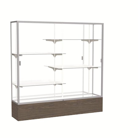 Ghent Floor Display Case 72x72x16, Mirror, Satin 2076MB-SN-WV