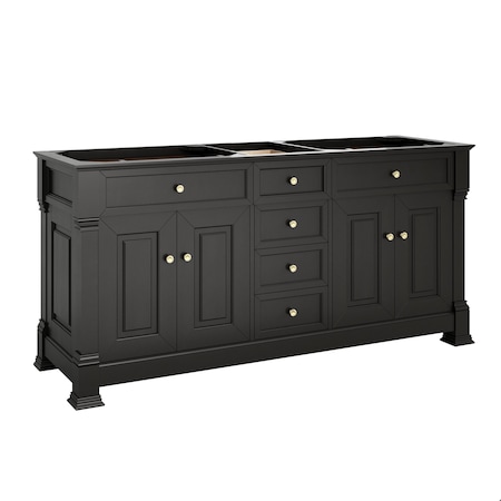 James Martin Vanities Brookfield 72 in. Double Vanity, Black Onyx 547-V72-BKO