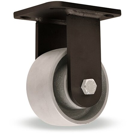 Hamilton Plate Caster, Rigid, Iron, 5 5/8"H R-WHK-4HMB