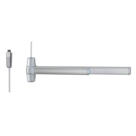 Von Duprin Grade 1 Surface Vertical Rod Exit Bar, Satin Aluminum Clear Anodized QEL9827EO 3 US28 LBR