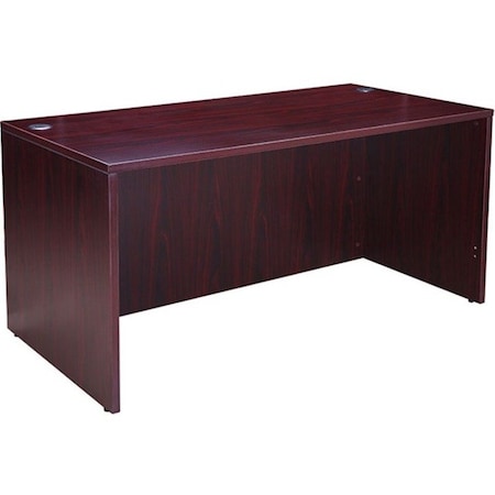 Boss Desk Shell Desk Shell, 60"W x 30"D, Mahogany, 30 in D X 29 1/2 in H, 60 in W X Laminate, Mahogany N103-M