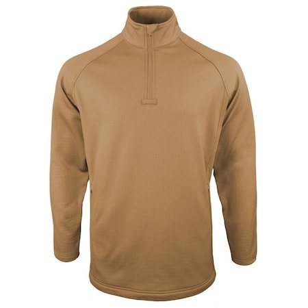 Propper Men's Quarter Zip Grid Fleece, Coyote, Large Short F5416