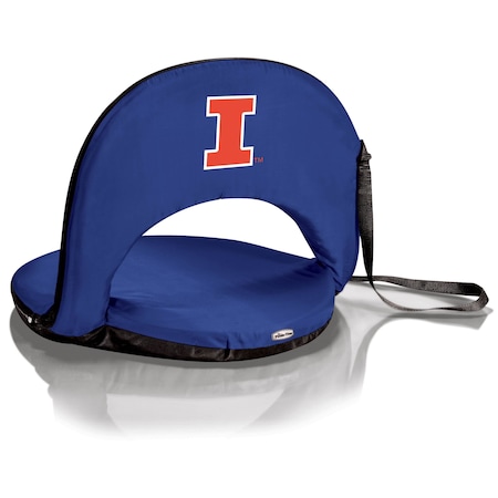 Picnic Time Family Of Brands NCAA Illinois Fighting Illini Oniva Stadium Seat - Reclining Bleacher Seat with Back Support 626-00-138-214-0