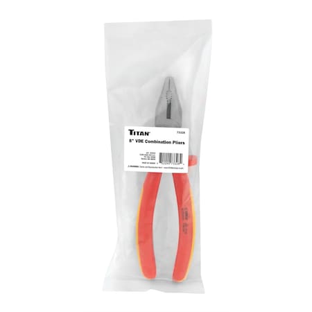 Titan 8 In. Insulated Combination Pliers 73328
