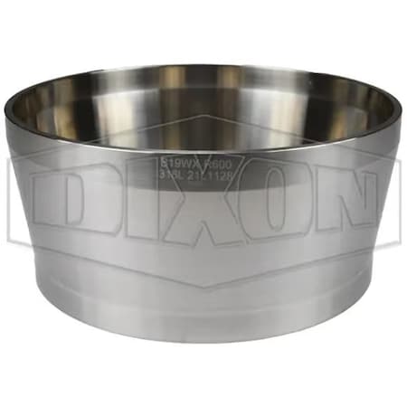 Dixon 6in TUBE OD BWXSCH10 BW ADAPTER 316L B19WX-R600