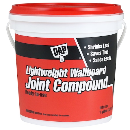 Dap Wallboard Joint Compound, 1 gal, Tub, White, Lightweight Wallboard 10114
