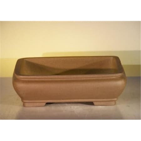 Paisaje 12 x 9.625 x 3.5 in. Unglazed Ceramic Bonsai Pot, Tan - Rectangle PA2810871