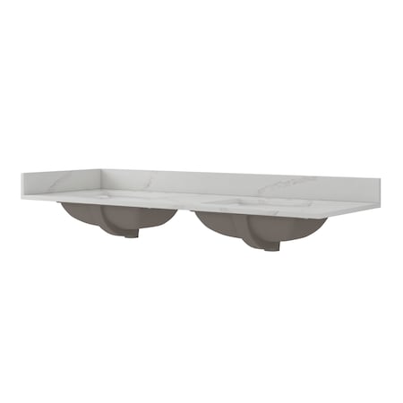 Craft And Main Quartz Vanity Top, 61x22 in QZ61228CBR