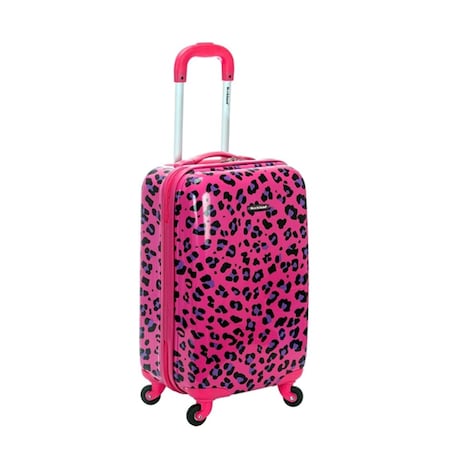 Rockland 20 in. POLYCARBONATE CARRY ON - MAGENTALEOPARD F191-MAGENTALEOPARD