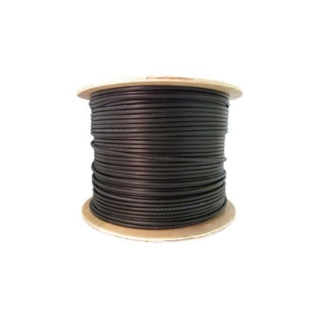 Cable Wholesale Direct Burial/Outdoor rated Cat5e Black Ethernet Cable, Solid, CMX, Gel-Filled, 24 AWG, Spool, 10X6-822NH