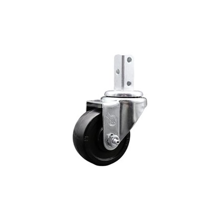 Service Caster 3 Inch Soft Rubber Wheel Swivel 3/4 Inch Square Stem Caster SCC-SQ20S314-SRS-34