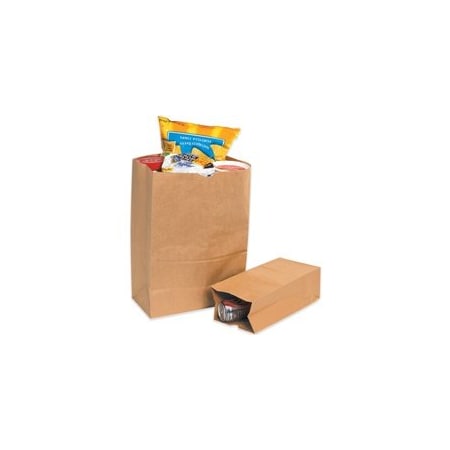 Bubblefast 500-7 1/8 x 4 1/2 x 13 3/4'' Kraft Grocery Bags, 500PK BFBGG107K