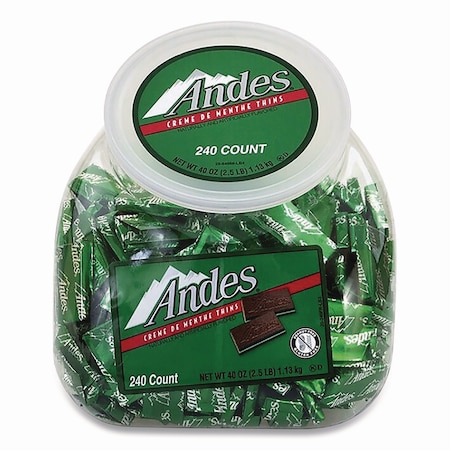 Andes Creme de Menthe Chocolate Mint Thins, 240 Piece Tub 090215