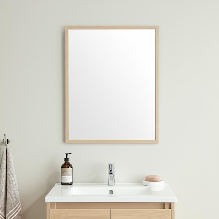 Homeroots 42" Tan Bathroom Vanity Mirror 607235