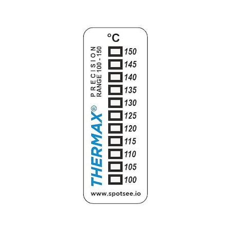 Thermax Temperature Indicating Label, PK25 M11STHE025C01P1