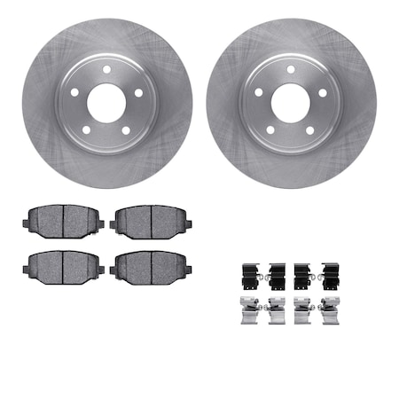 Dynamic Friction Co DFC Brake Rotor with 5000 Brake Pads and Hardware Kit 6512-40495