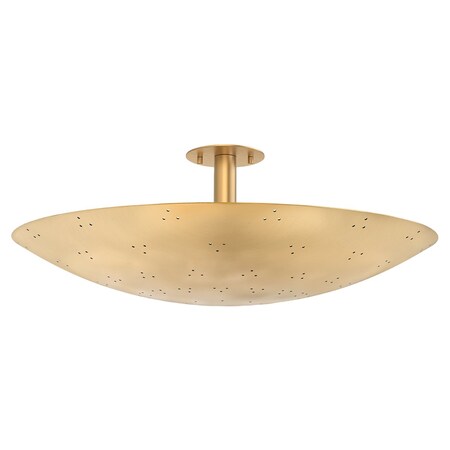 Hudson Valley Lighting Bern 28 in. Flush Mount in Vintage Brass 8728-VB
