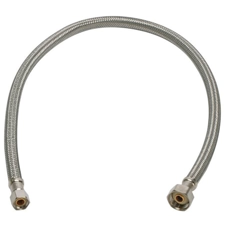 Fluidmaster Water Supply Connector, 3/8 x 1/2 in, Compression x FIP, Polymer/Stainless Steel B1F30