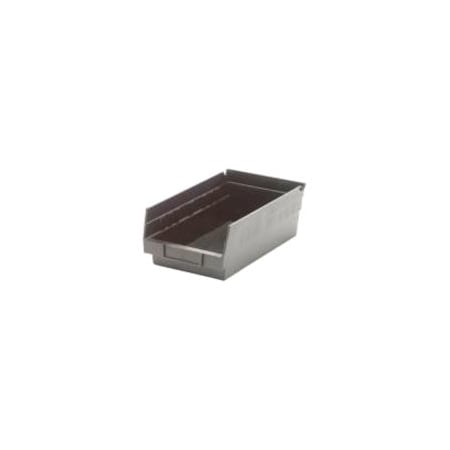 Quantum Storage Systems Shelf Storage Bin, Polypropylene, Black, 4 in H, 6 5/8 in W, 11 5/8 in L QSB102CO