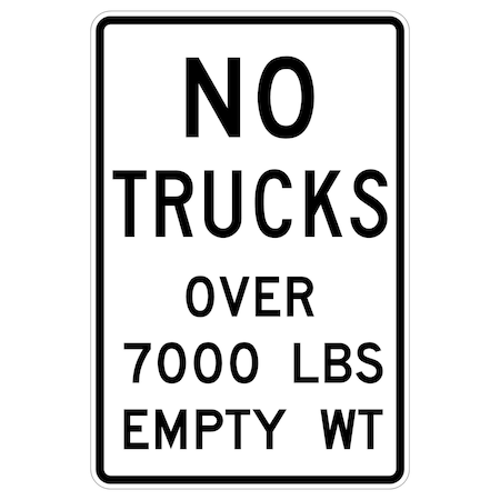 Sign Solutions Usa Traffic Sign, 24 in Width, Aluminum Sign, Vertical Rectangle DUS06DWT2436R12-3