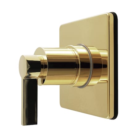 Kingston Brass Single-Handle Six-Way Diverter Valve with Square Trim Kit, Polished Brass KS4042NDL
