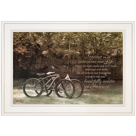 Homeroots Journey Together 1 White Framed Print Wall Art 405542