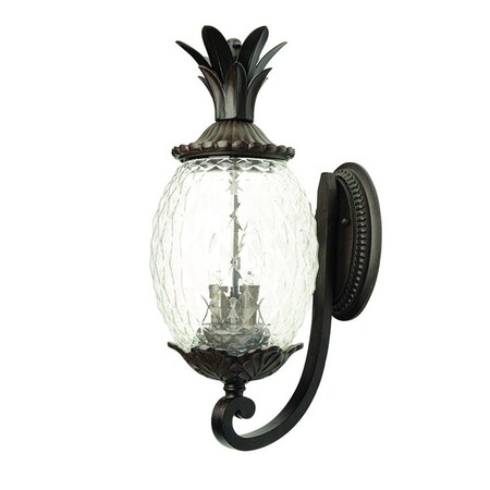 Homeroots Antique Bronze Pineapple Wall Light 398401