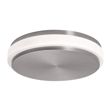 Afx Eris 14in LED Flush Mount, Satin Nickel EISF14LAJUDSN