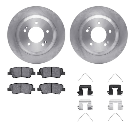 Dynamic Friction Co DFC Brake Rotor with 5000 Brake Pads and Hardware Kit 6512-21099