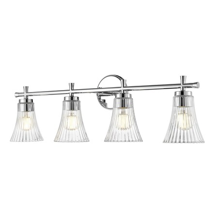 Z-Lite Belle 4-Light Vanity, 32 in W, Chrome 7519-4V-CH